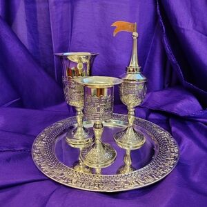 Elegant Silver Plated Kiddush Set